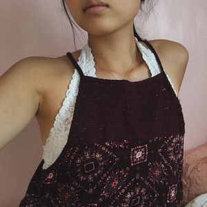 flowy maroon tank